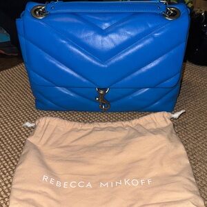 Never used!!!  Perfect color! Rebecca Minkoff Vibrant Blue Chevron Shoulder Bag